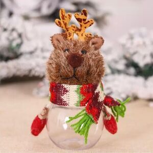 423 - MOOSE CHRISTMAS CANDY JAR